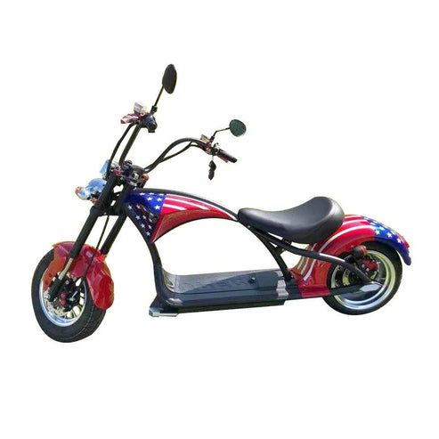 Electric Scooter, Citycoco Fat Tire Electric motorcycle | National flag - COOLBABY