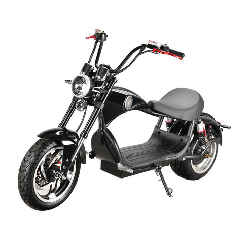 Electric Scooter With BT Speaker 65KM/H, Fat Tire Electric motorcycle | Black - COOLBABY