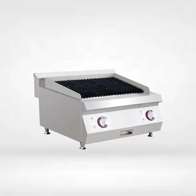 COOLBABY Burner E-RQH-600 Stainless Steel Gas Lava Rock Grill – Adjustable Heat, Large Cooking - COOLBABY