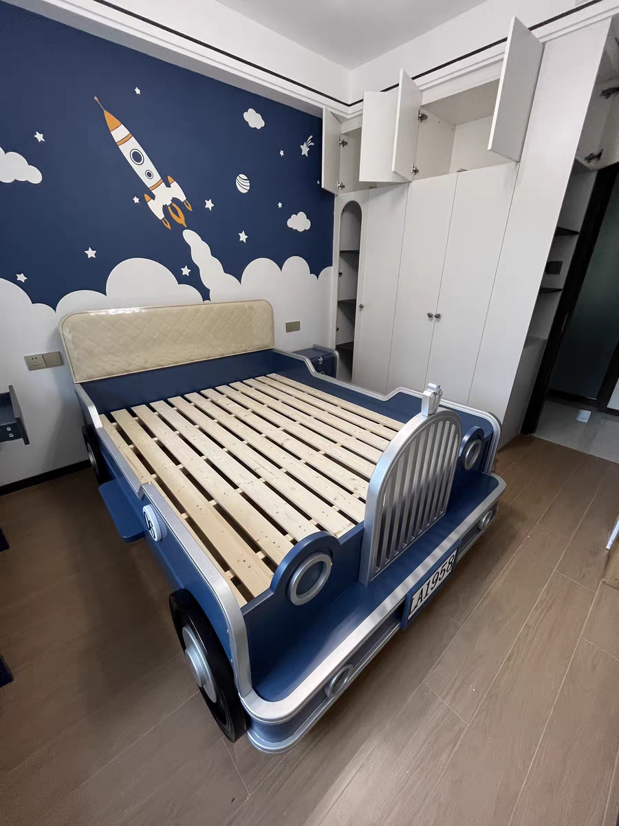 COOLBABY ZLJ1128 Children's Bed Boys Bed Car Style Single Bed