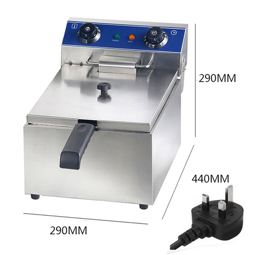 13L Stainless Steel Deep Fryer For Potato Chips 3300W With Temperature Limiter - COOLBABY