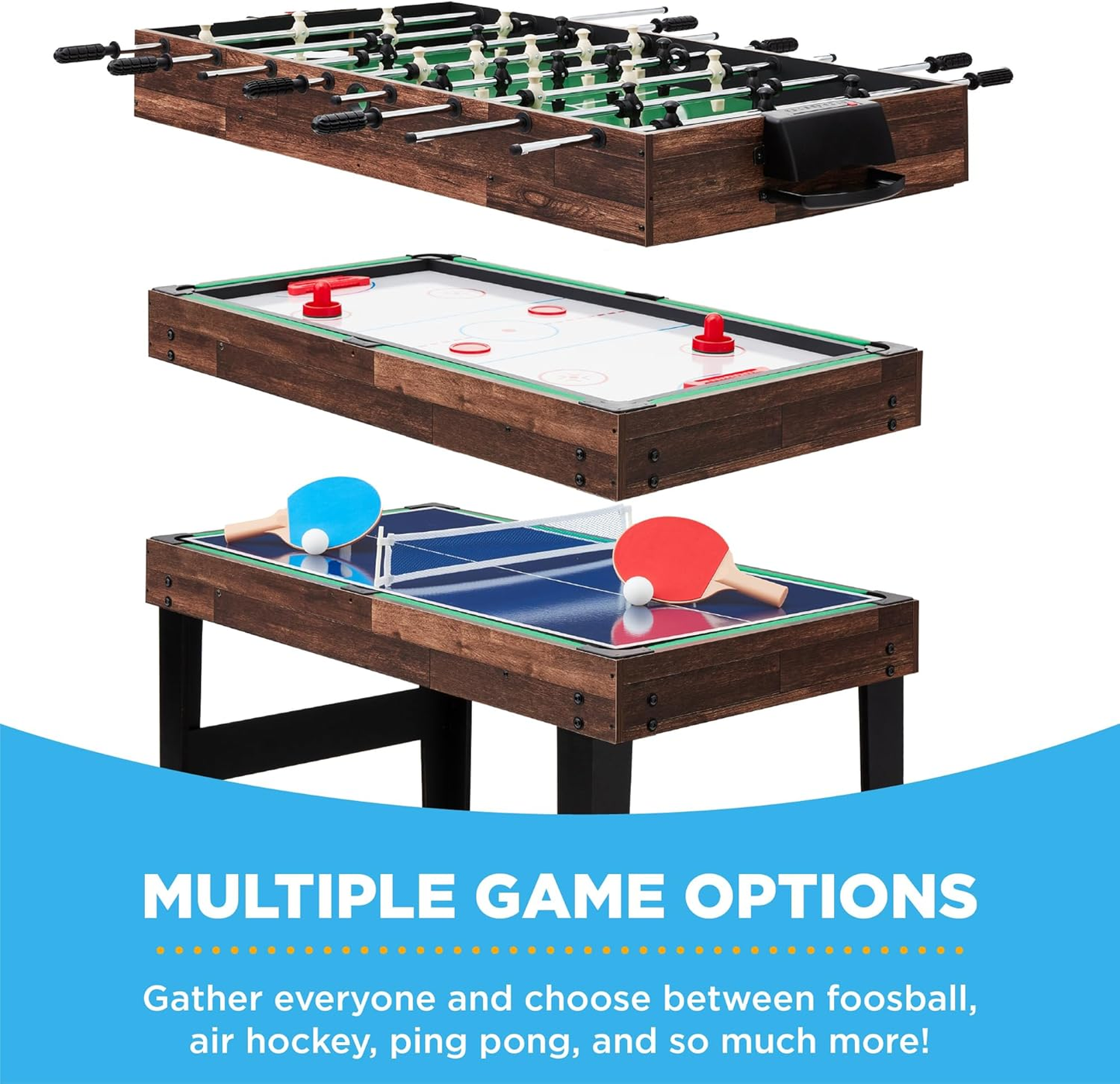 2x4ft 10-in-1 Multi-function Combo Game Table Set Foosball Table for Home, Game Room - COOLBABY