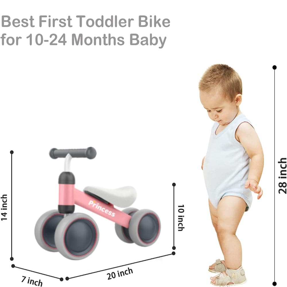 COOLBABY HXC01 Baby Balance Bicycle Toddler tricycle pedal-less 10-24 months ride Toy Gift indoor outdoor suitable for one year old boys and girls first birthday Thanksgiving Christmas - COOL BABY