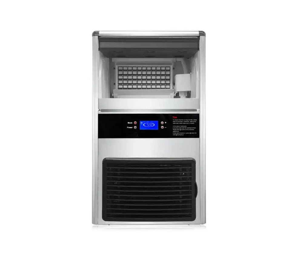 COOLBABY AH-80 Air-Cooled Ice Maker Machine – 30Kg/24H Capacity, 230W Power, Compact Design - COOLBABY