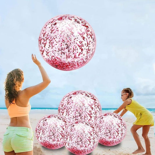 COOLBABY ZJJA17 5-Pack Glitter Sequin Beach Ball Set - COOL BABY