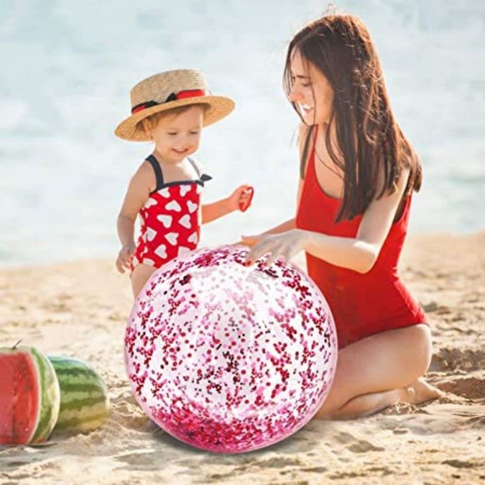 COOLBABY ZJJA17 5-Pack Glitter Sequin Beach Ball Set - COOL BABY