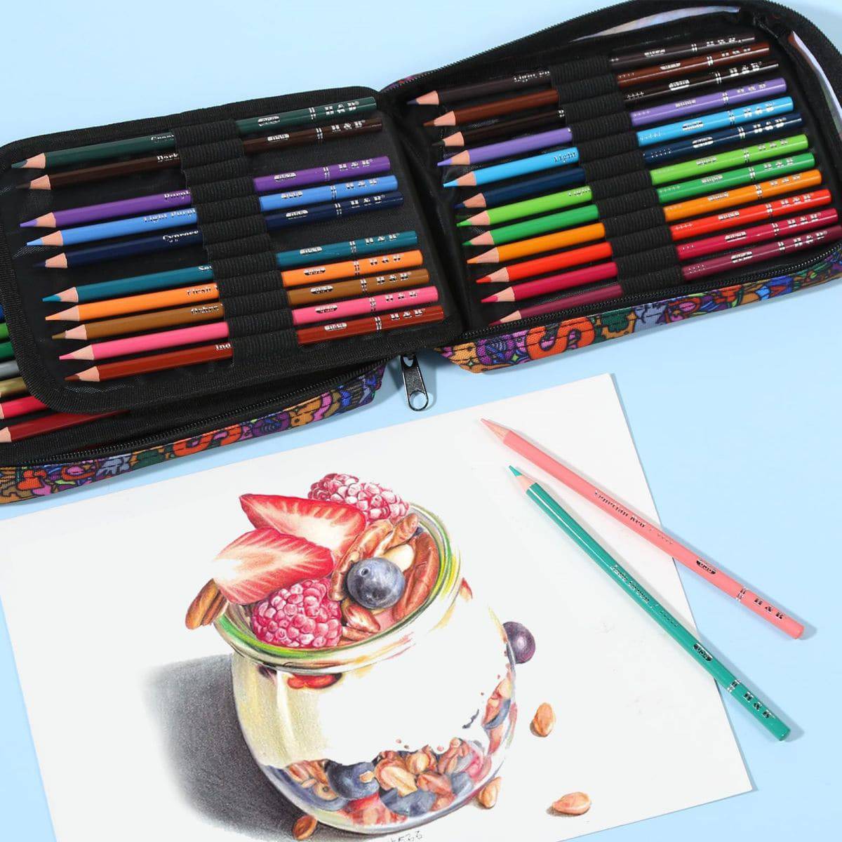 COOLBABY Colouring Pencils for Adults Coloured Pencils Set Artist Sketching Oil Based Colored Pencils Drawing Art Kit Supplies Professional Set Pack of 120 - COOL BABY