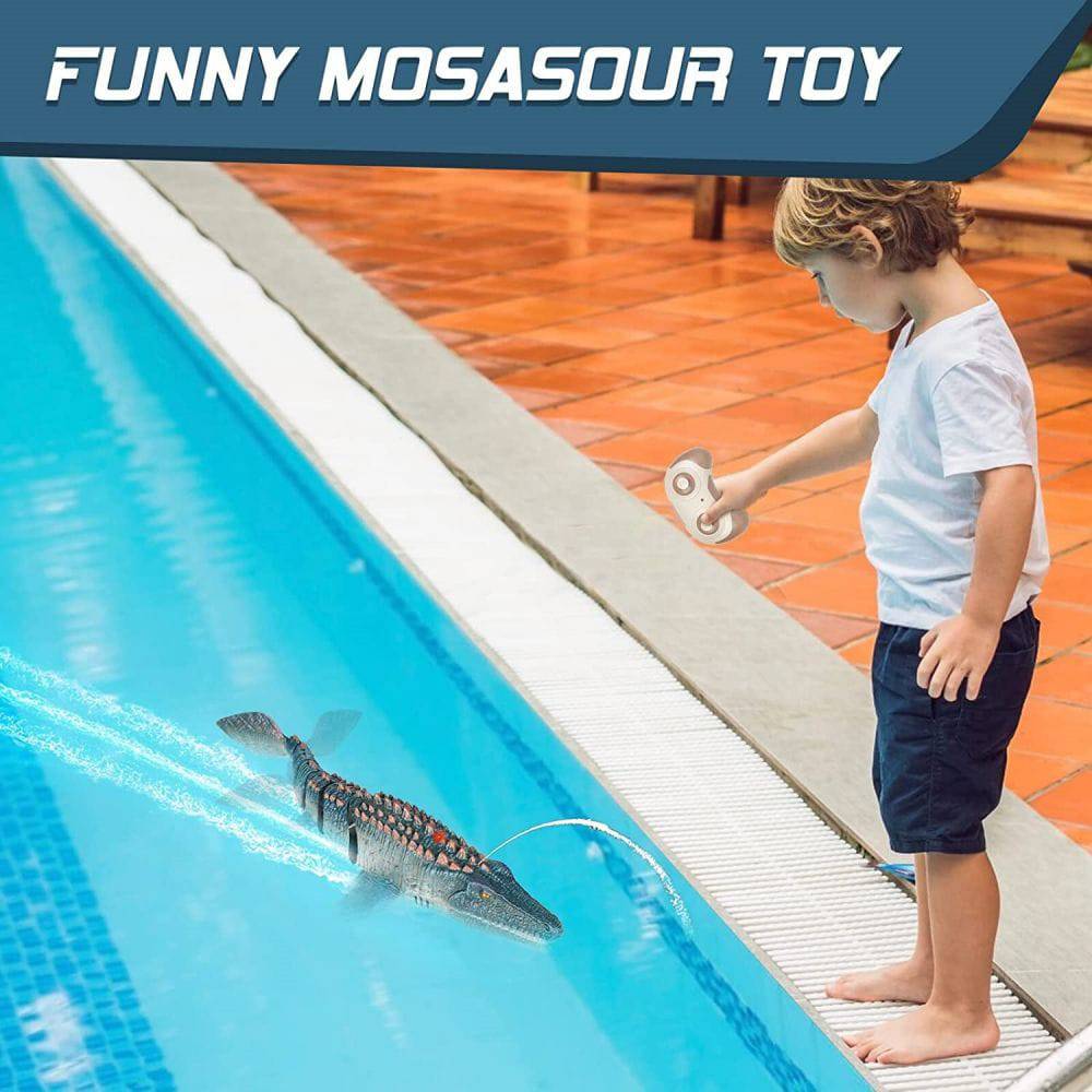 COOLBABY 2.4G Remote Control Mosasaurus Toys, Children's Pool Toys, Dinosaur Toys Suitable For Boys Over 3 Years Old - COOL BABY