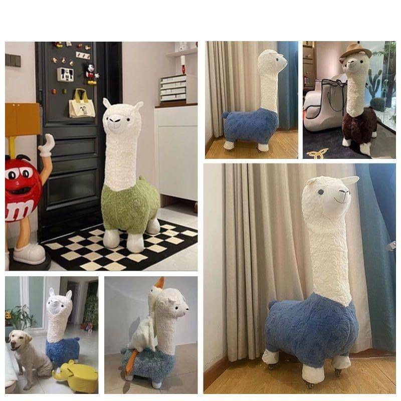 COOLBABY Giant Alpaca With Detachable Wheels Children's Riding Toy Load-Bearing 200KG Suitable For Children Of All Ages - COOL BABY