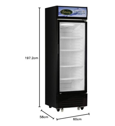 400L Free Standing Beverage Cooler | Single Door Showcase Chiller 2–12°C