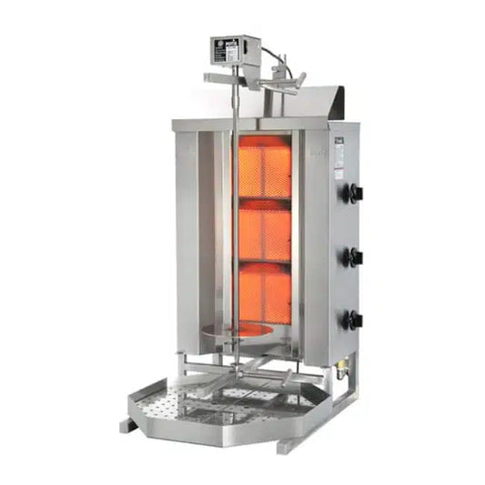 COOLBABY GD3 Gas Shawarma Machine - 40 kg Capacity with Infrared Burners