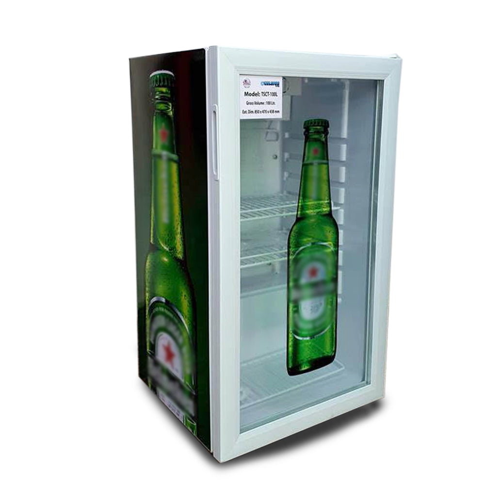 98L Upright Display Countertop Fridge