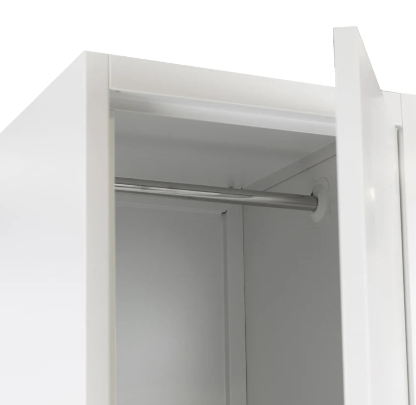 COOLBABY White Locker Storage Cabinet with Key Lock | ABS Material | 185 cm Tall - COOLBABY