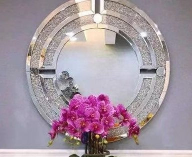 Distinctive Console Table and Mirror Matching Set - Silver - COOLBABY