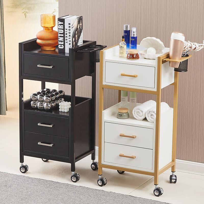 Hairdressing Tool Cabinet, Beauty Salon Trolley on Wheels, Makeup Storage Drawers, Hair Accessories Storage Cabinet - COOLBABY