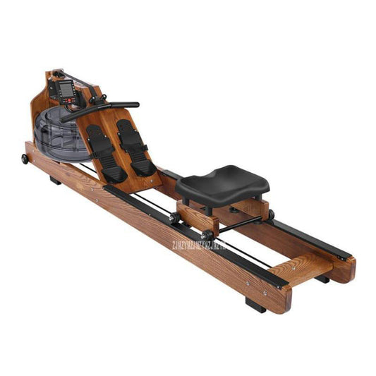 Water Rowing Machine | Wooden Water Rower with LCD Display & 150kg Capacity