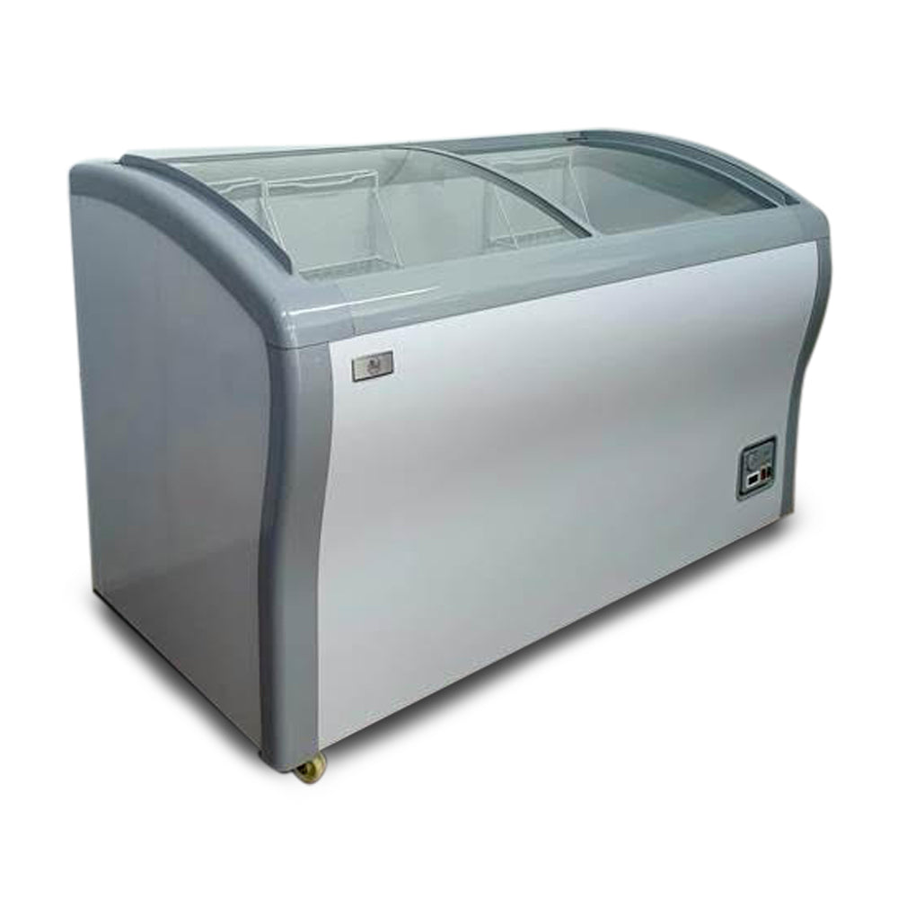 Chest Freezer 400L, Curved Glass Door - COOLBABY