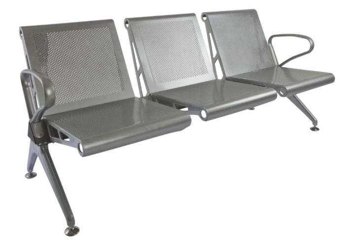 3 Seater Metal Bench, Medium-High Backrest - COOLBABY