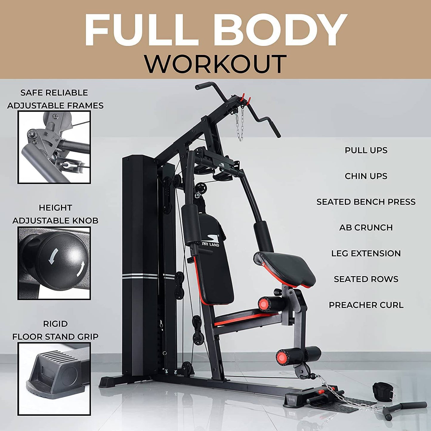Multi-Functional Single Station Home Gym Skyland GM-8137 - COOLBABY