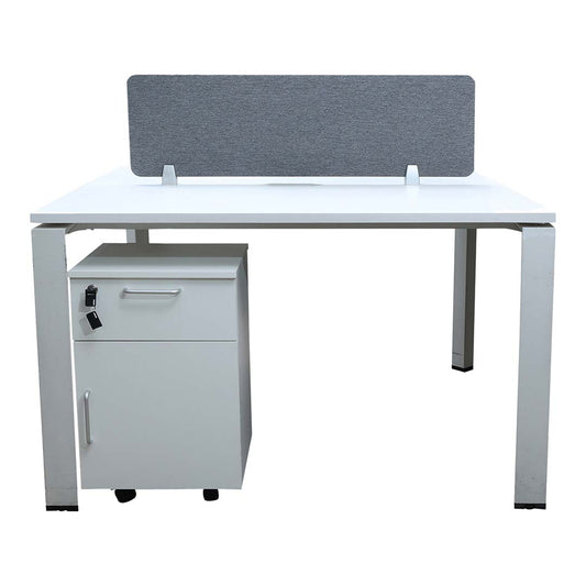 COOLBABY Dual Work Station in Matt White – High-Density Fiber Desk - COOLBABY