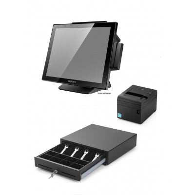 POS Terminal With Cash Drawer and POS Printer - BLACK - COOLBABY