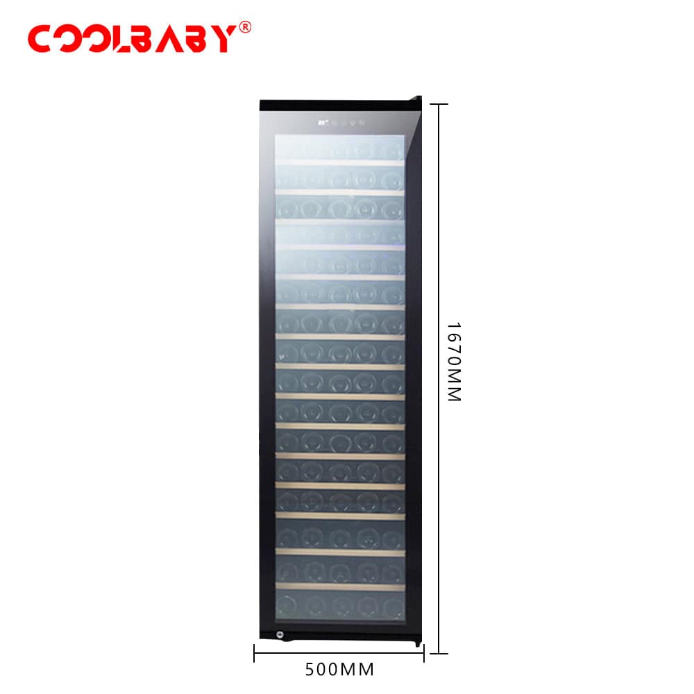 Premium 110-Bottle Wine Cooler: Precision Cooling, Compact Design, and Ultra-Quiet Operation - COOLBABY