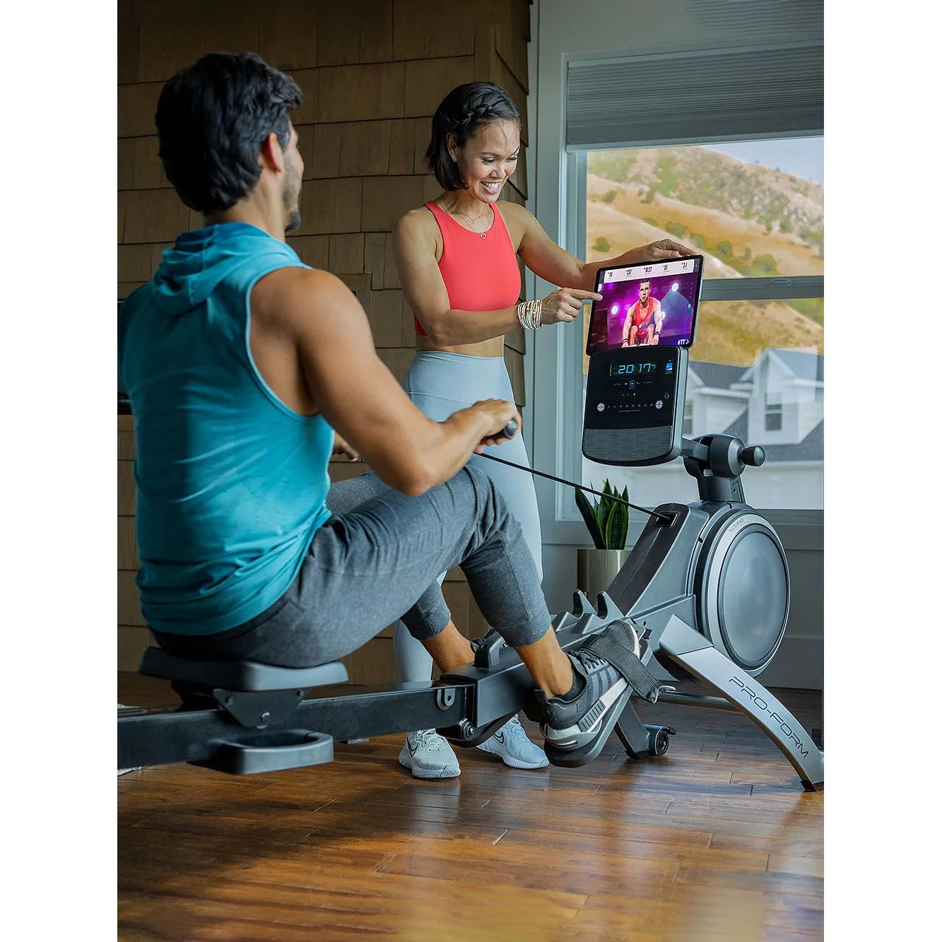 ProForm Pro Trainer RW 500: Advanced Air Rowing Machine with iFIT, 24 Resistance Levels - COOLBABY