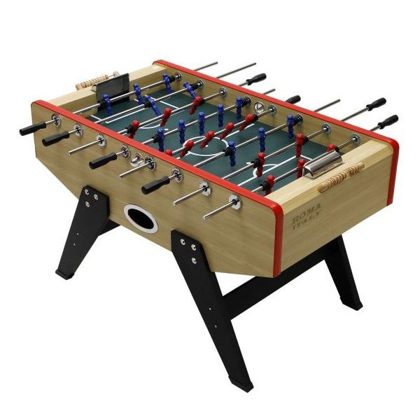 Foosball Game Table – Roma Italy Professional Soccer Table with Chrome Rods, Counterbalanced Players & Italian Design