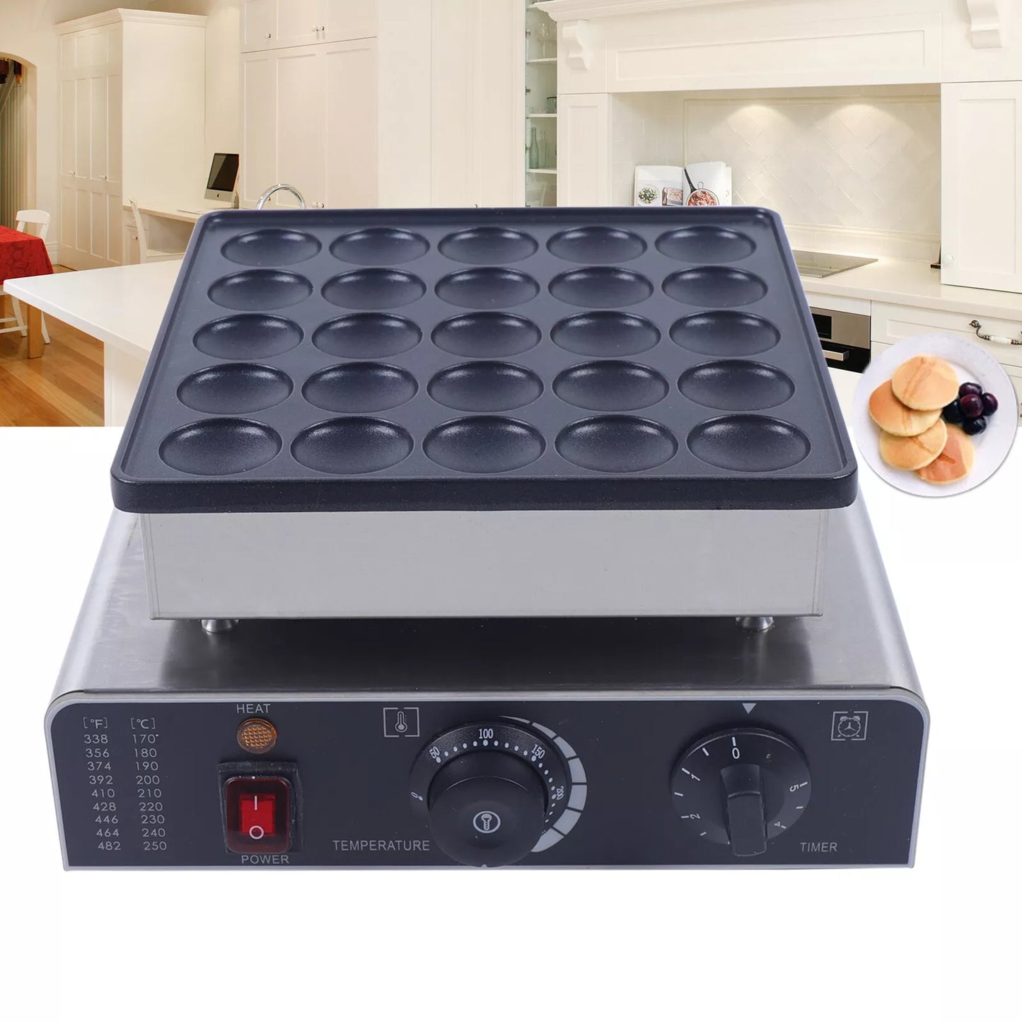 Pancake Machine - Commercial Pancake Baker 25PCS, Waffle Maker Machine - COOLBABY