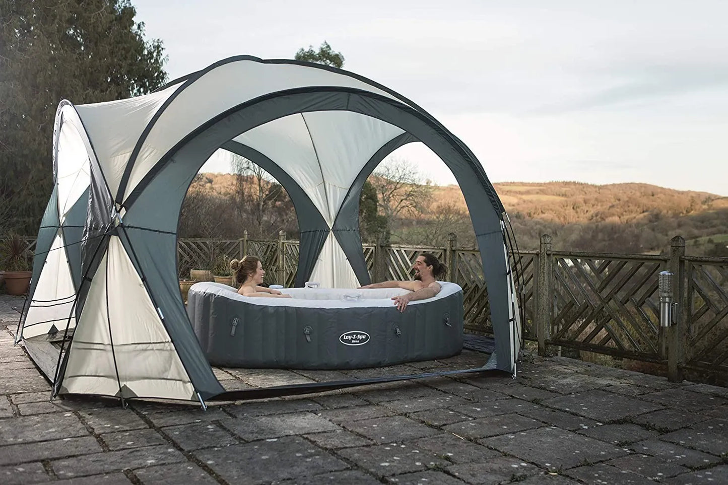 Spa Hot Tub Dome with 4 sides/ screens 390 * 390 * 255 cm - COOLBABY