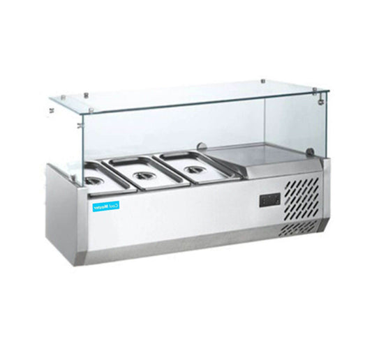 Table Top Salad Bar - Cooling Table, Top Stainless Steel, Salad Chiller Display Fridge - COOLBABY