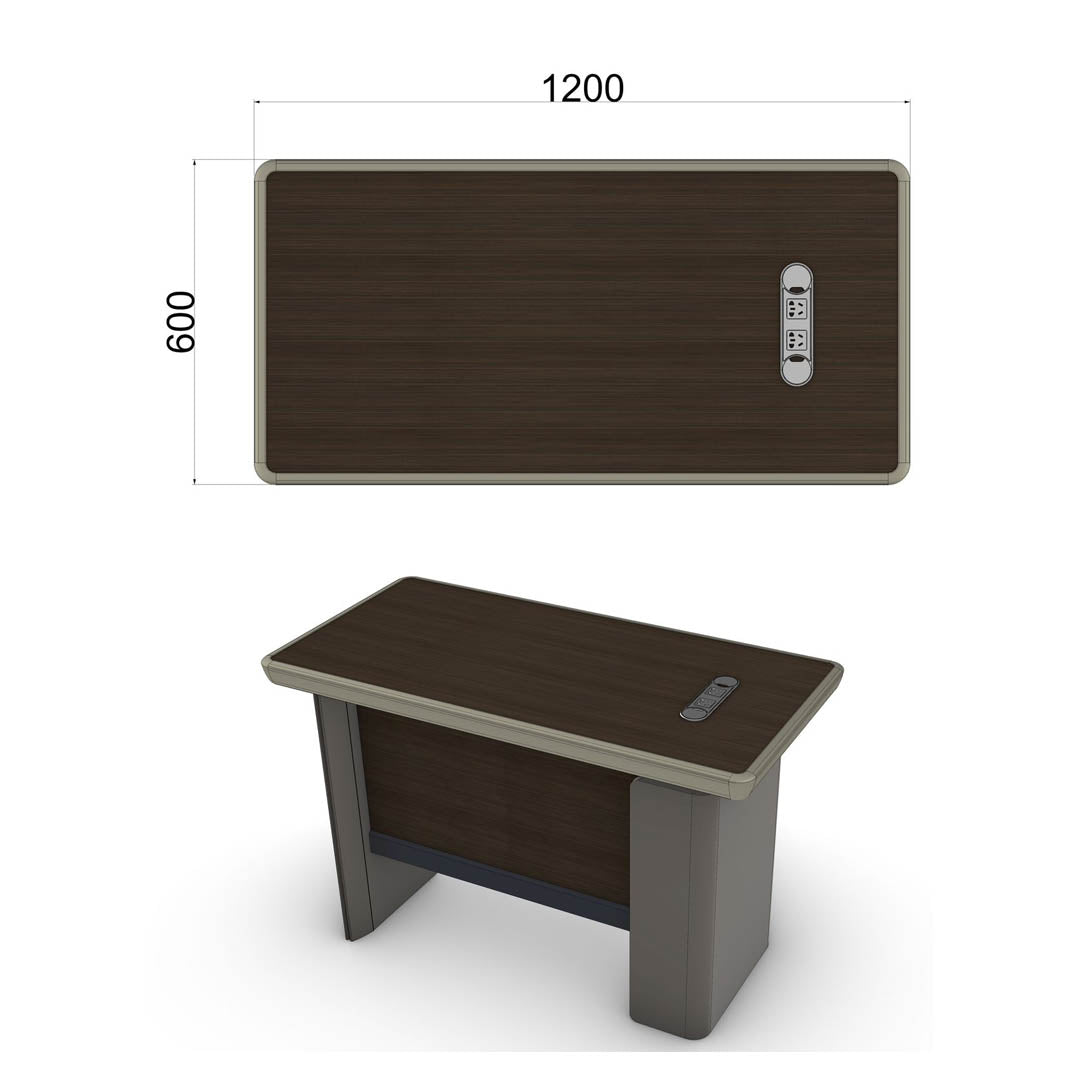 COOLBABY Sleek and Modern Executive Office Table in Brown – SB-120 / SB-140 - COOLBABY