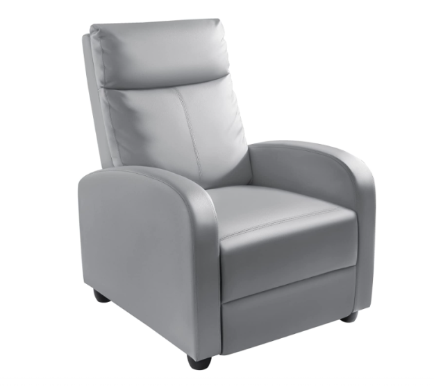 Modern Single Recliner Sofa Padded Seat with Leatherite PU - COOLBABY