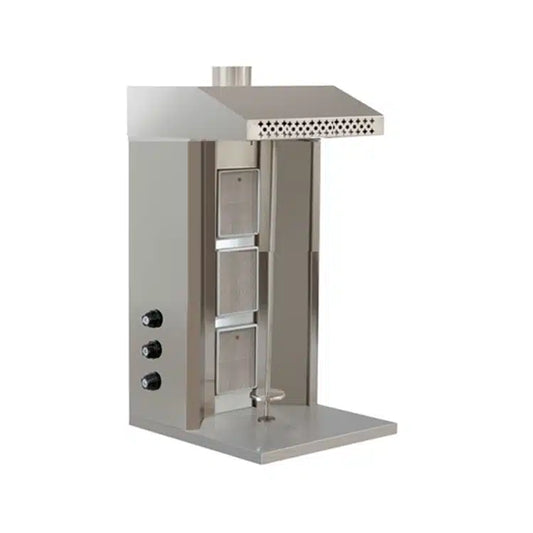 Gas Shawarma Machine Tabletop 3 Burner Doner Grill | AISI 304 Stainless Steel | Made in UAE