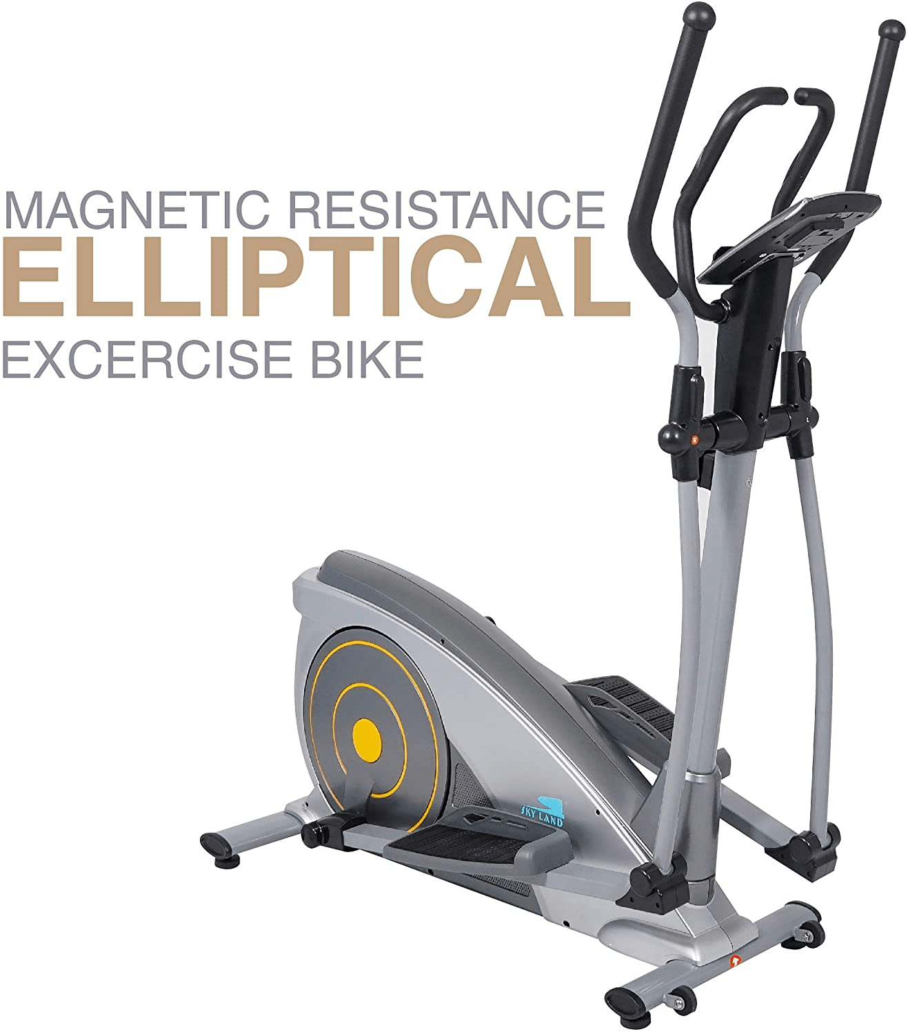 SKYLAND EM-1541 Magnetic Elliptical Bike - Silver - COOLBABY