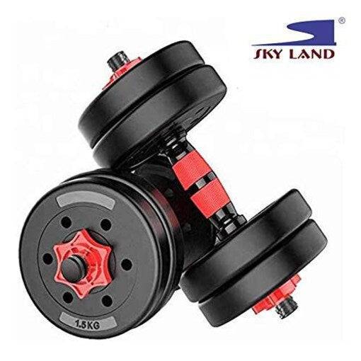 SkyLand EM-9269-20 Black 2 in 1 Dumbbell and Barbell Set - COOLBABY