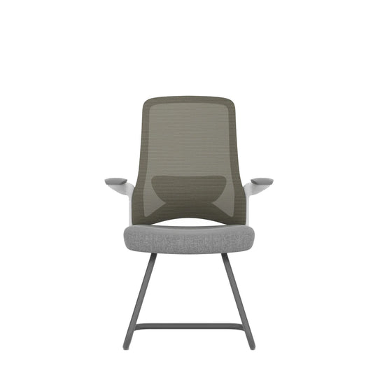 COOLBABY STELLA Ergonomic Chair - Light Grey, Flip Armrests, Sturdy Frame & Foam Comfort - COOLBABY