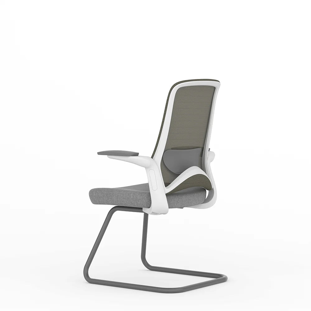 COOLBABY STELLA Ergonomic Chair - Light Grey, Flip Armrests, Sturdy Frame & Foam Comfort - COOLBABY