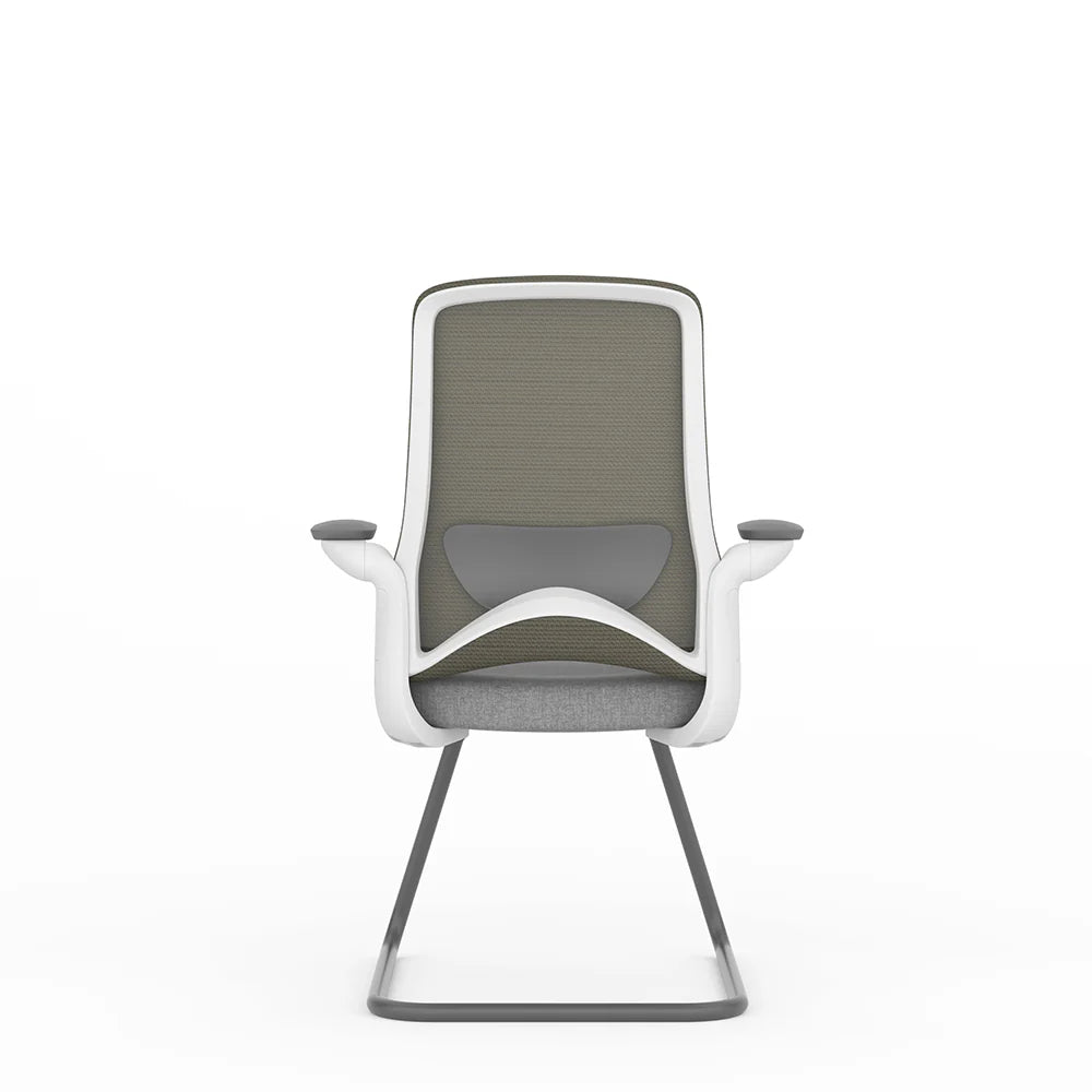 COOLBABY STELLA Ergonomic Chair - Light Grey, Flip Armrests, Sturdy Frame & Foam Comfort - COOLBABY