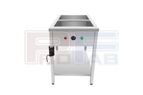 Two Container Bain Marie Open Type Stainless Steel - COOLBABY