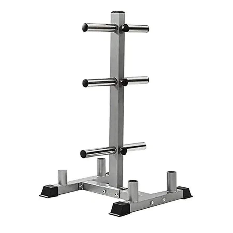 COOLBABY Heavy-Duty 3 Tier Olympic Plate Tree with 4 Bar Holder – 1000 lbs Capacity - COOLBABY