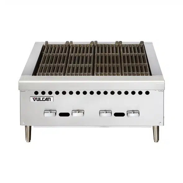 COOLBABY Vulcan VCRB25 Gas Charbroiler - 4 High-Powered Burners, Durable Cast-Iron Grates - COOLBABY