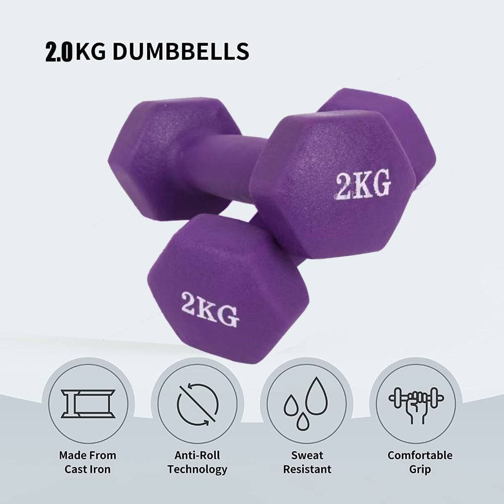 COOLBABY YL01-05 Dumbbells Weights Exercise- Multi colors - COOL BABY