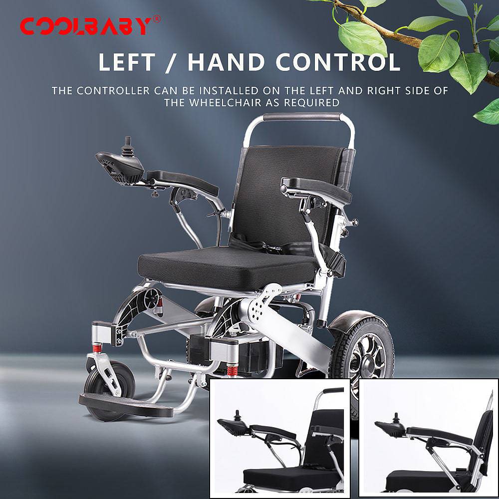 COOLBABY DDLY01: Lightweight Folding Electric Wheelchair with Intelligent Four-wheel Drive for Adult Mobility. - COOL BABY