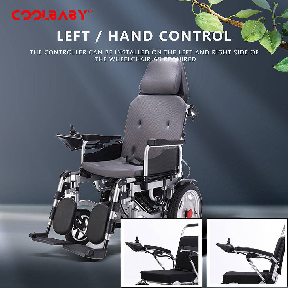 COOLBABY DDLY02: Foldable, Lightweight Electric Wheelchair for Elderly and Disabled, with Intelligent Adjustment and Full-Lying Capability - COOL BABY