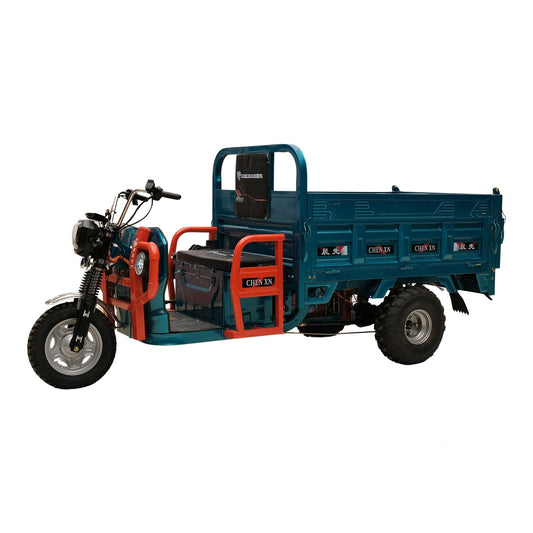 Electric loader Rikshaw tuktuk for cargo ,Big Tyres & Hydraulic lifting 1.8 meter - COOLBABY