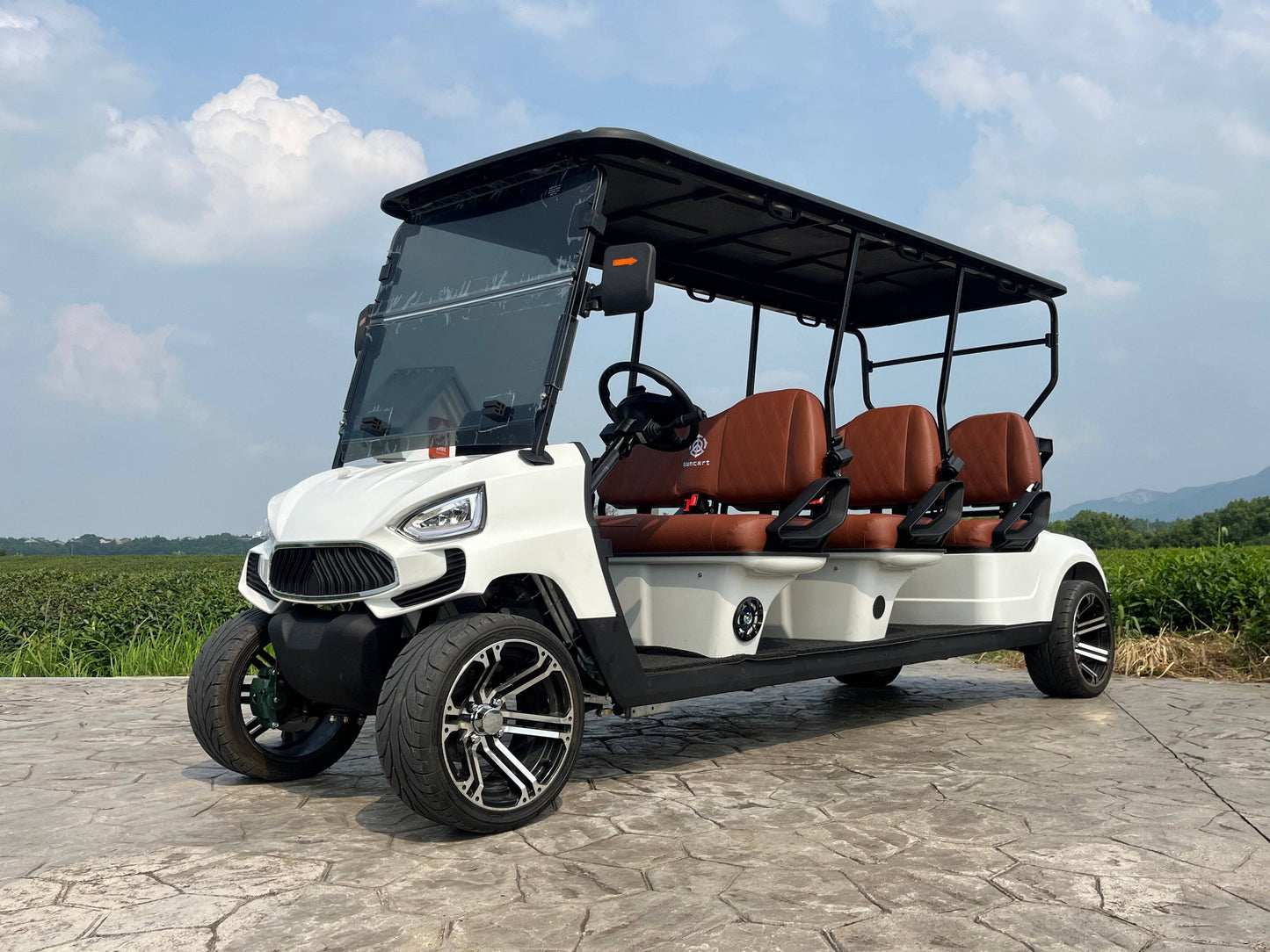 COOLBABY TXV44 Unleash Luxury and Power with 6 Passenger Golf Cart for Supreme Performance - COOL BABY