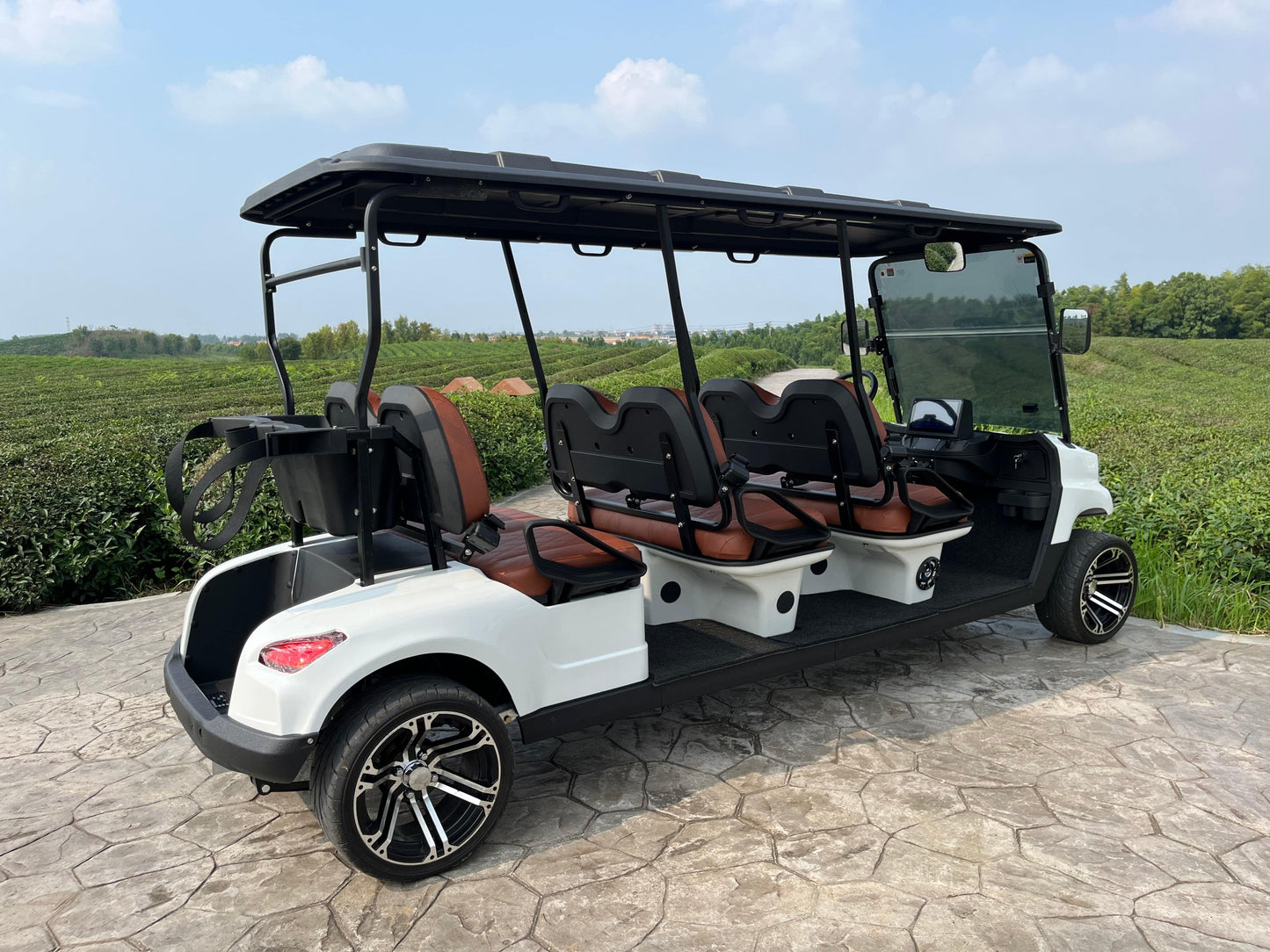 COOLBABY TXV44 Unleash Luxury and Power with 6 Passenger Golf Cart for Supreme Performance - COOL BABY