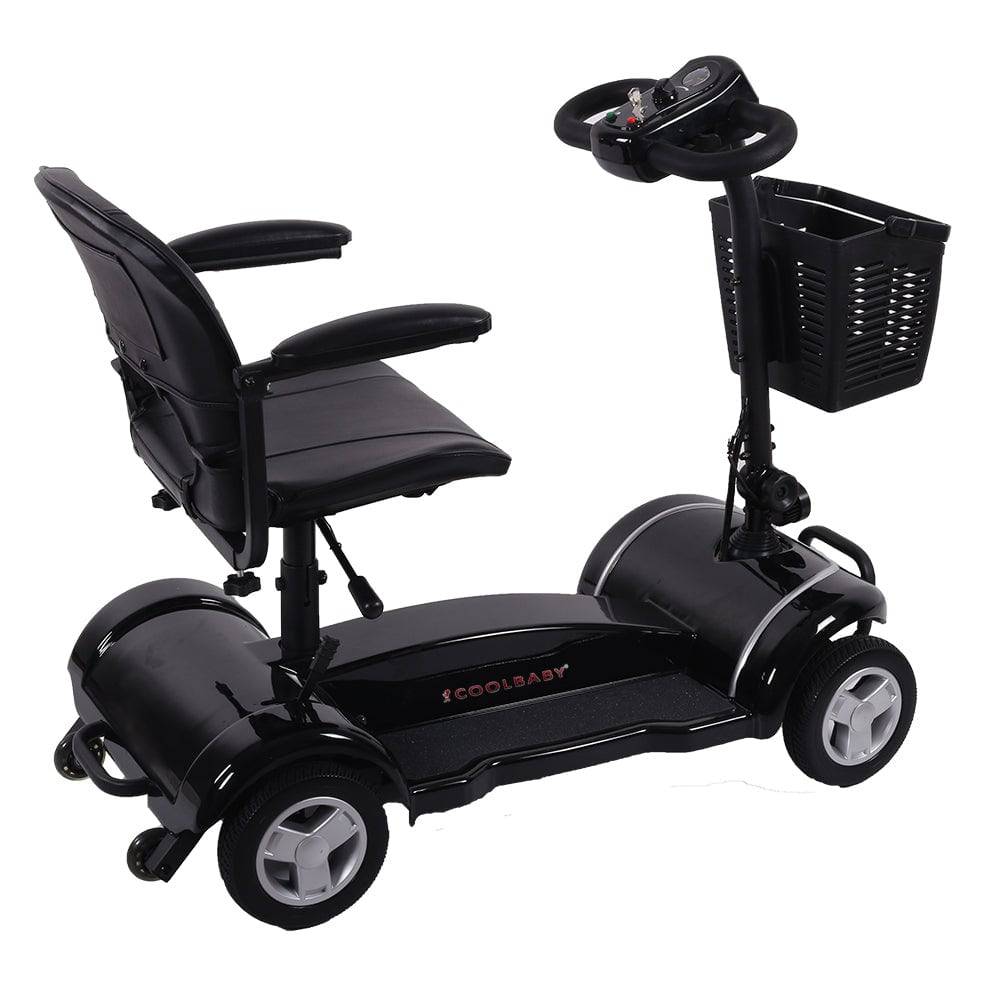 COOLBABY X-01: Portable 4-Wheel Electric Mobility Scooter with Seat for Seniors and Adults - COOL BABY