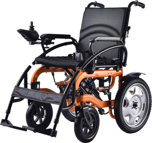 COOLBABY ZZR-E310D-OR:  Portable 24-Inch Electric Wheelchair for Adults and the Elderly - COOL BABY
